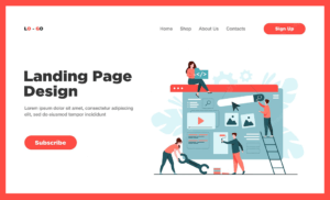 Landing page design